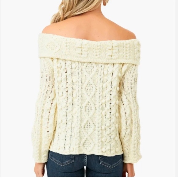 TUCKERNUCK Ivory Cable Knit Cora Sweater NWT Medium M - Picture 3 of 9